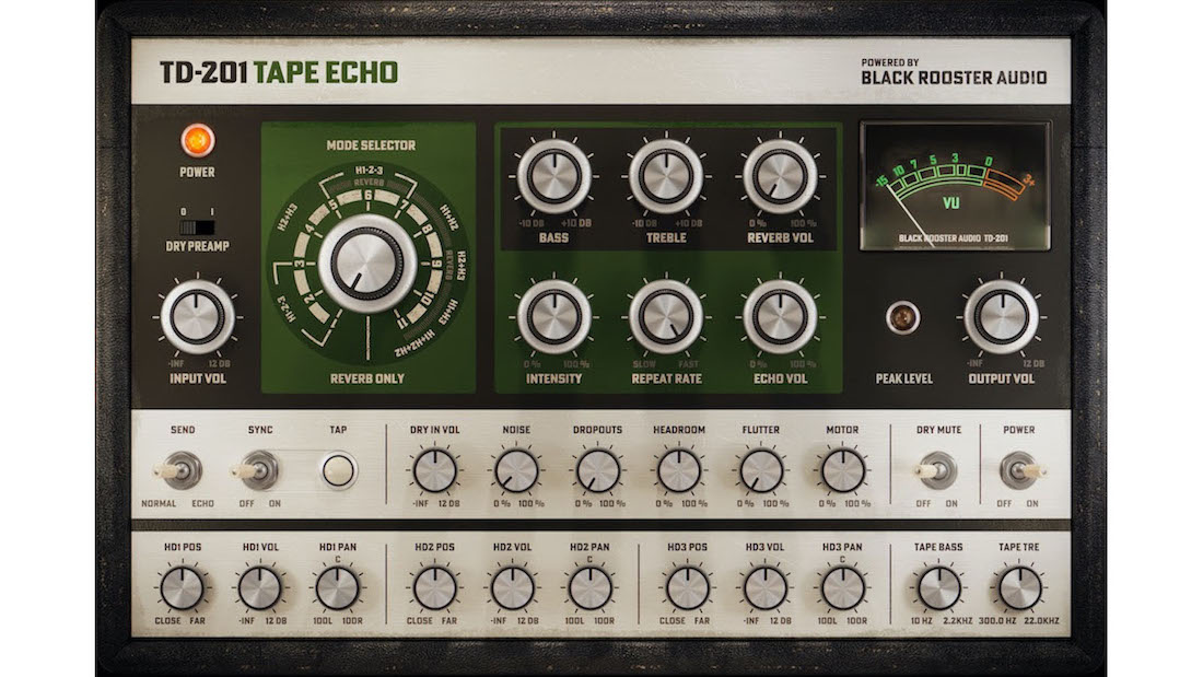 Black Rooster Audio TD-201 Tape Echo Plug-In Takes Off