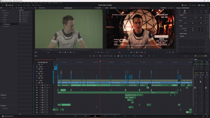 Patrick Kalyn created a sci-fi/horror short Blackmagic Design’s DaVinci Resolve Studio, including Fairlight audio software.