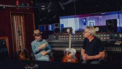 Dave Stewart and John McBride in Studio A at Blackbird Studios, Nashville, where portions of Ebony McQueen were recorded.