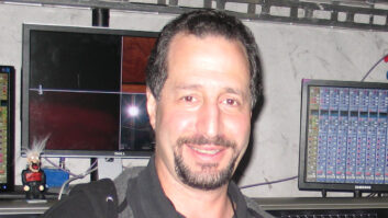 Dave Skaff in 2009, beneath the stage of U2's 360 Tour.