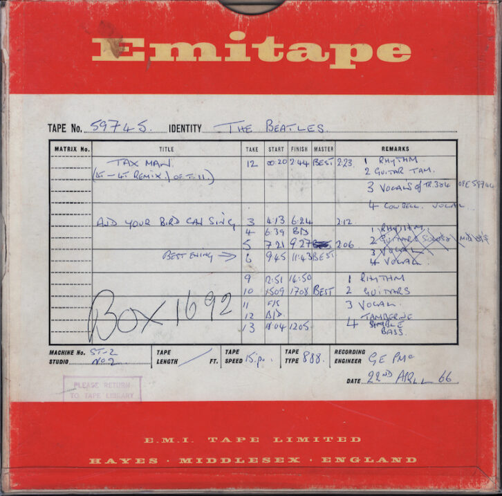 A tape box cover from the accompanying book.