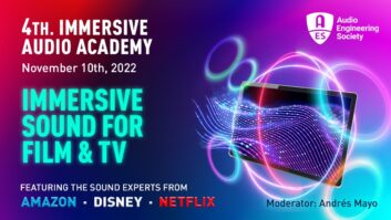 Sound experts from Amazon Prime, Disney+ and Netflix will weigh in on the next AES Academy event.