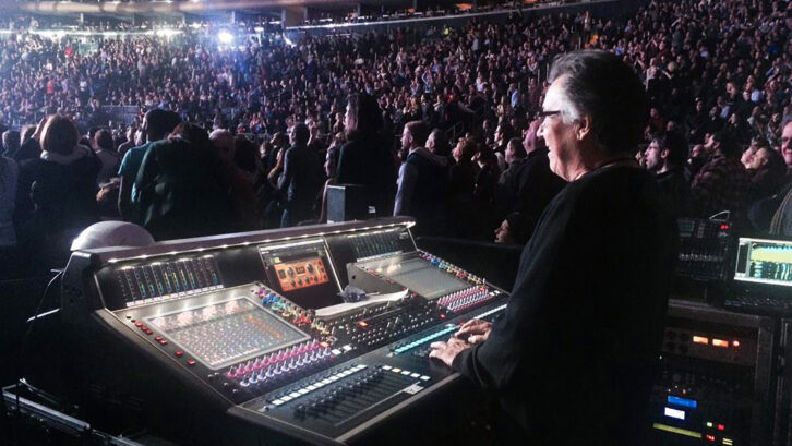 FOH Engineer Brian Ruggles at the DiGiCo SD5 console