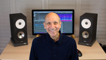 Bernie Kirsh with his Amphion One18 speakers.