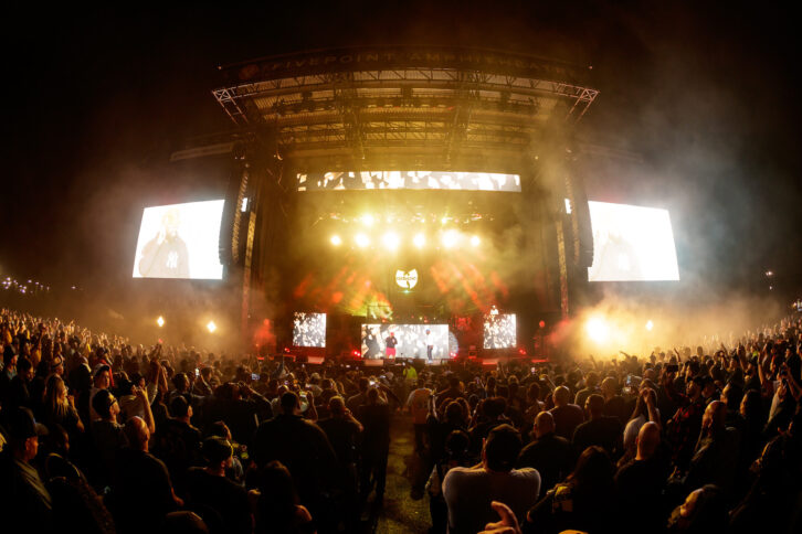 Wu-Tang Clan tears it up at FivePoint Amphitheatre in Irvine, Calif. on the New York State of Mind tour. PHOTO: Shea Flynn