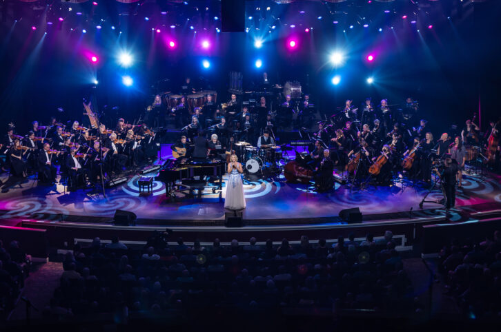 The Mansion Theater, which includes 96-input DiGiCo SD12 desks at the FOH and monitor positions, along with an L-Acoustics Kudo line array rig, hosted Mansion Sound’s inaugural project recorded and mixed through the SSL Duality Fuse, An Ozark Mountain Symphony: A Musical Celebration. PHOTO: Courtesy Mansion Entertainment Group