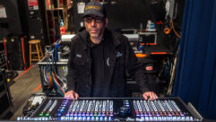 Social Distortion monitor engineer Bill Black at the DiGiCo SD12 96 desk