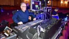 Frank Gallagher, seen here line-checking the B-52’s at New York City’s Beacon Theatre, has started his own podcast, Soundman Confidential, to explore the artist/engineer relationship.