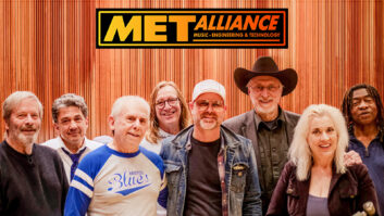 METalliance members in Nashville (L-R) George Massenburg, Niko Bolas, Elliot Scheiner, Chuck Ainlay, Jon Randall, Frank Filipetti, Sylvia Massy, and Jimmy Douglass. Photo by Don Cherel.