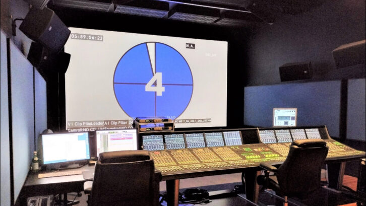 Three-time Oscar-winning film re-recording mixer Paul Massey has just movedinto his new 9.1.6 mix studio, based around a Harrison MPC5 console and JBL/Meyer Sound monitor system, with acoustic design by Bruce Black and system integration by AID. Photo: Bruce Black.