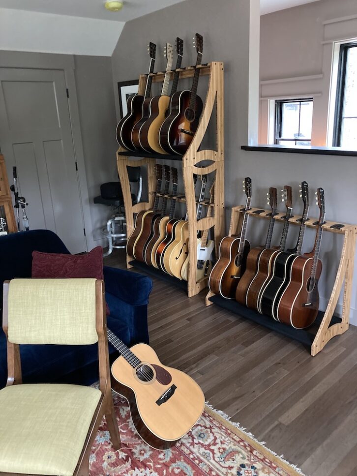Guitars are racked up and at the ready in Henry's studio. PHOTO: Joe Henry.
