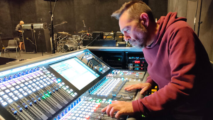 Enrico La Falce, FOH engineer for Italian glam rockers Måneskin.