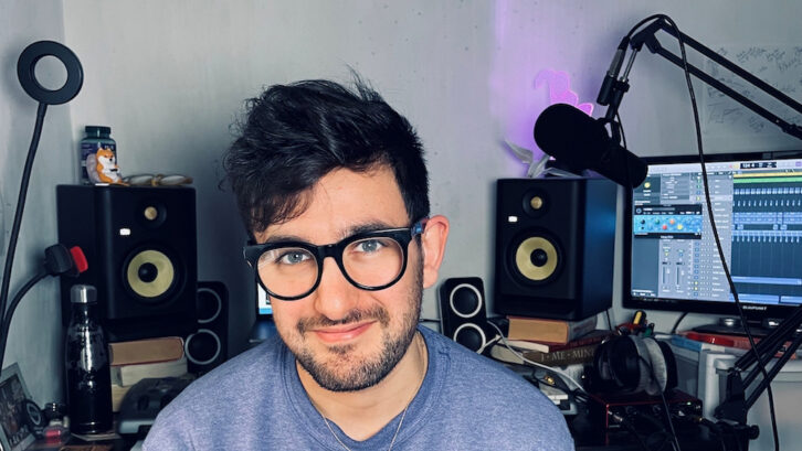 British musician, producer and songwriter Jim Lawton recently and his KRK ROKIT 5 studio monitors 