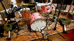 A close-up view of a typical drum setup in Studio 1. PHOTO: Troy Germano