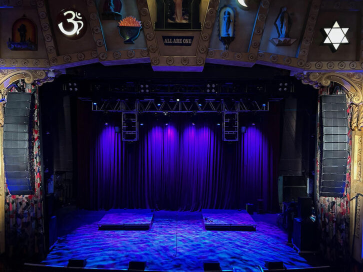 House of Blues has standardized on Adamson Systems Engineering line arrays across all its venues, including its Chicago location, which has 14 CS10 intelligent line array cabinets per side and a dozen CS119 subwoofers below.