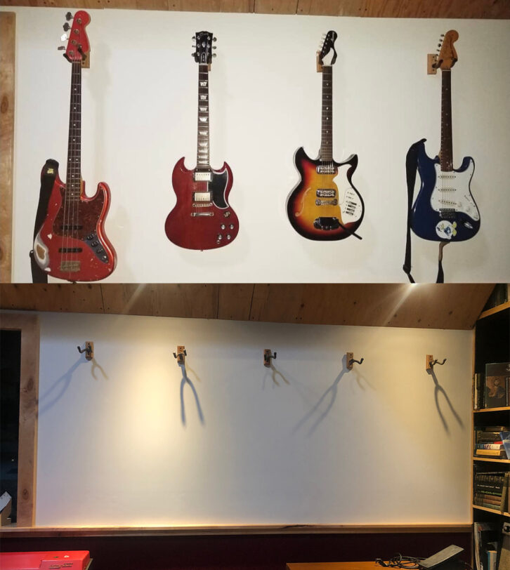 Numerous guitars and basses were taken from Tiny Telephone's Oakland, CA studio.