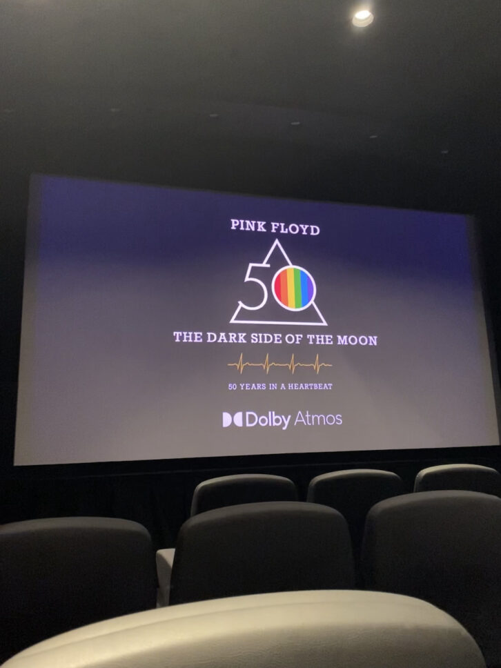 Awaiting the premiere of Pink Floyd's "The Dark Side of the Moon" in Dolby Atmos.