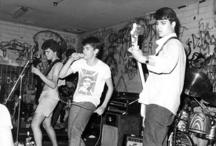 Peter Reardon, on lead vocal, and his Houston-area punk band Crowd Control, circa 1981. Photo: Courtesy of Peter Reardon.