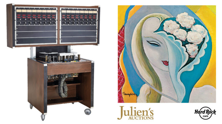 The prototype MCI JH-16 tape machine that recorded Clapton classic "Layla" will be among the pro-audio items hitting the auction block this month at Julian's Auctions' annual Music Icons event.