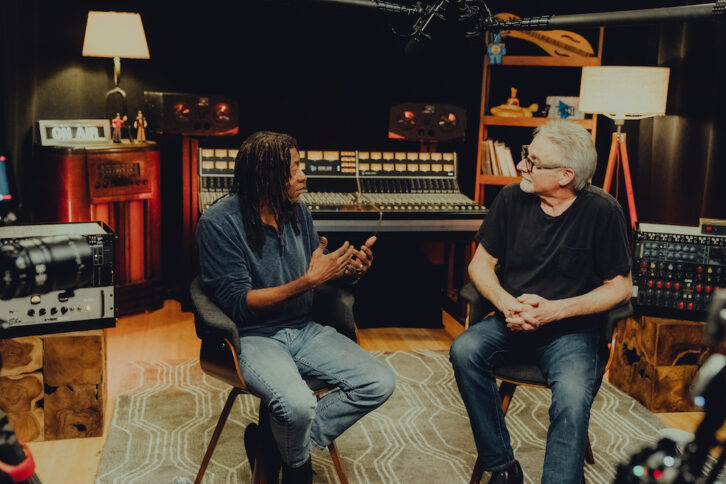 Legendary recording engineer jimmy douglass and John McBride.