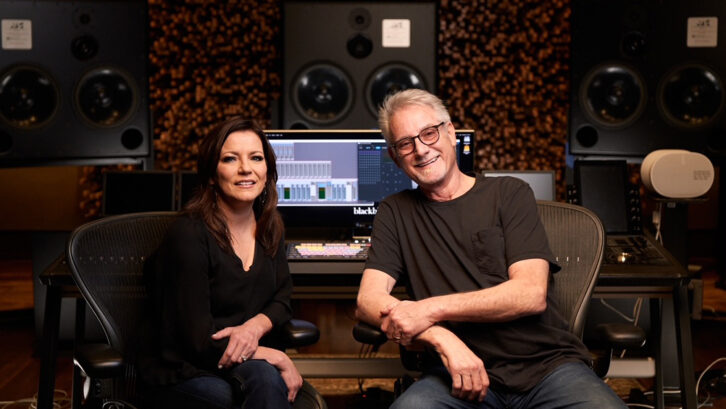 Martina McBride and John McBride inside Blackbird's Studio C.