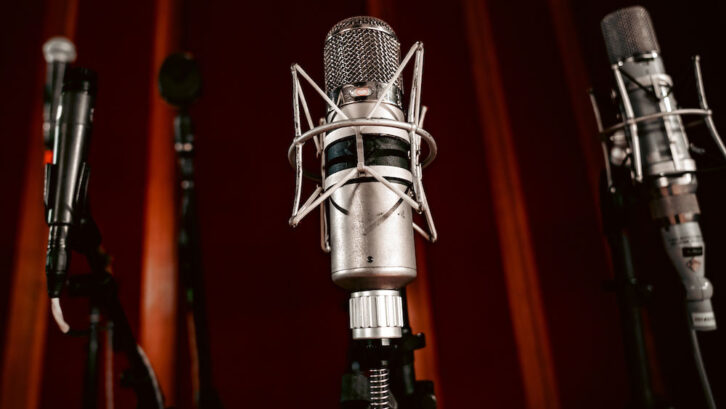 From the locker: One of Blackbird’s classic Neumann U 47 microphones.