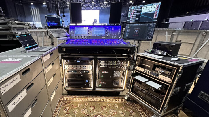 The band’s longtime FOH Engineer, Jared Daly, oversaw an Allen & Heath dLive S5000 with a compact dLive MixRack and a DX32 Expander nightlyon the spring tour leg.