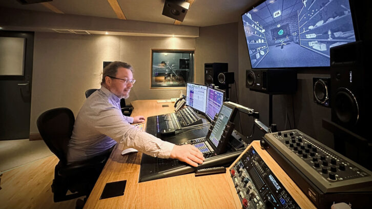 Fonic's new new Dolby Atmos mixing room,  outfitted with a PMC 7.1.4 monitor system.