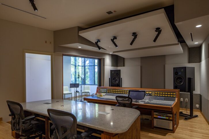 Philharmonic Studios’ Control Room. PHOTO: Stuckey Construction.