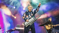 Jones still hits the road with a keytar for show, a key part of his performances since the 1980s. Photo: Martin Shaw.
