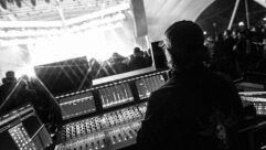 Gojira FOH engineer Johann Meyer mans the Avid S6L-32D console nightly on the Mega-Monsters tour. Photo: Errick Easterday.