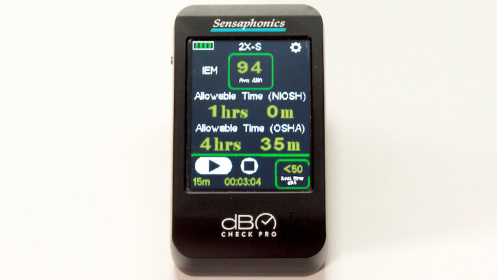 Sensaphonics dB Check Pro In-Ear Sound Level Analyzer