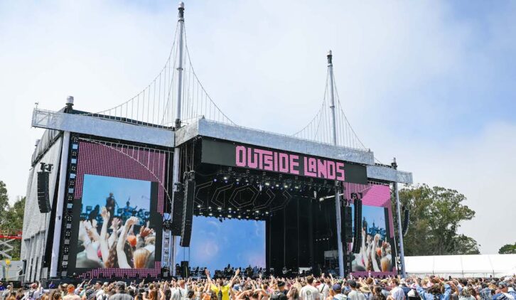 For the second year, UltraSound provided Meyer’s Panther large-format linear array loudspeakers for the Lands End main stage at Outside Lands. Photo: Steve Jennings.