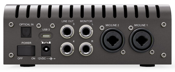 UA Apollo Twin X USB Interface's back.