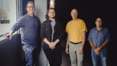 The audio team that got The Bellwether ready for opening night, from left: Jeff Del Bello, president, dB Sound Design; Jon Zott, production manager, the Bellwether; Francis Valentine, senior engineer, dB Sound Design; and Michael Panepento, acoustician, Alabama Music and Audio Supervision. Photo: Steve Harvey.
