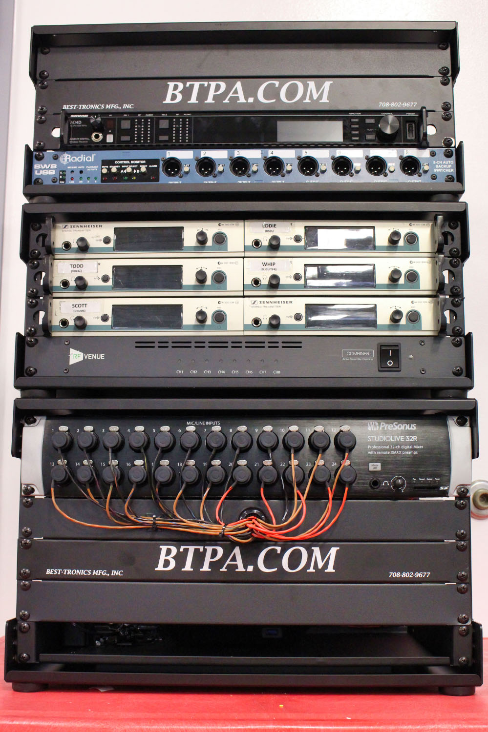 Rf Racks Touring Best-Tronics relies on RF Venue essential wireless audio accessories ...