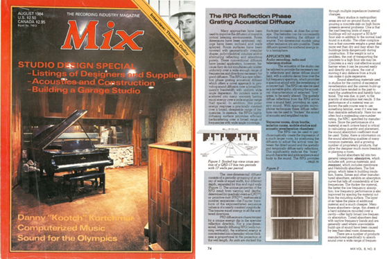 The August 1984 issue of Mix, featuring the first industry article on the new RFZ/RPG.