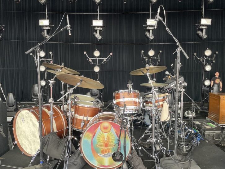 drummer Patrick Hallahan’s kit.