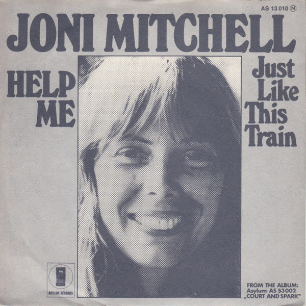 The cover of Joni Mitchell's "Help Me" single.