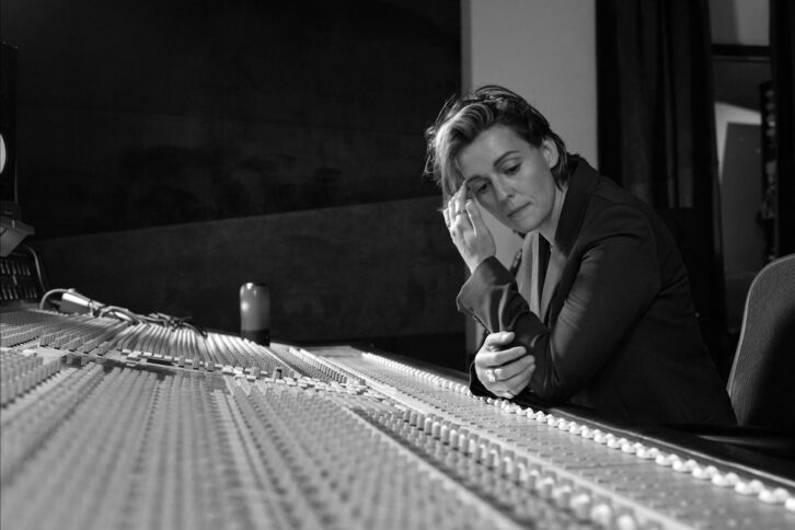 A contemplative Brandi Carlile at the console. Photo: Hanna Hanseroth