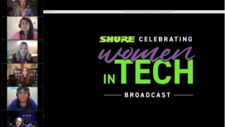 Shure president and CEO Chris Schyvinck moderated a panel of female broadcast sound experts from around the world. 