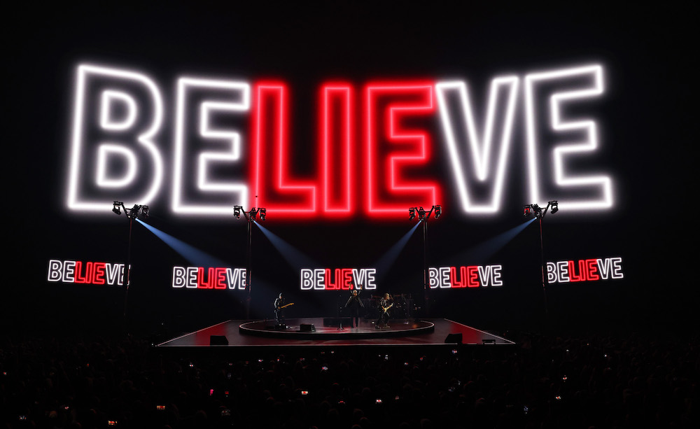 Words, images, videos, artwork—anything that can be imagined can fill the video screens at Sphere. Photo: Kevin Mazur/Getty Images for Live Nation.