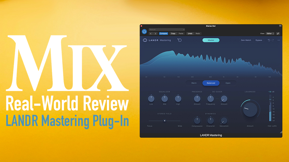 LANDR Mastering Plugin A Mix RealWorld Review
