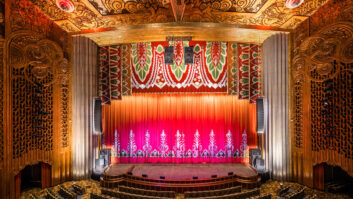 Oakland’s Paramount Theatre, a vintage, 3,000-plus capacity movie palace, recently updated its audio with Yamaha desks, Shure mics and a considerable Meyer Sound Leopard P.A.