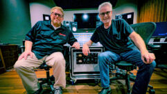 Toni Fishman (L) and John McBride (R) at Blackbird Studio with the new Fairchild 670 compressor/limiter. Photo by Scott Medeiros.