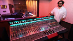 Owner/engineer Clay Blair proudly shows off his new Sound Techniques ZR36 console at Boulevard Recording, Los Angeles. Photo: David Goggin.