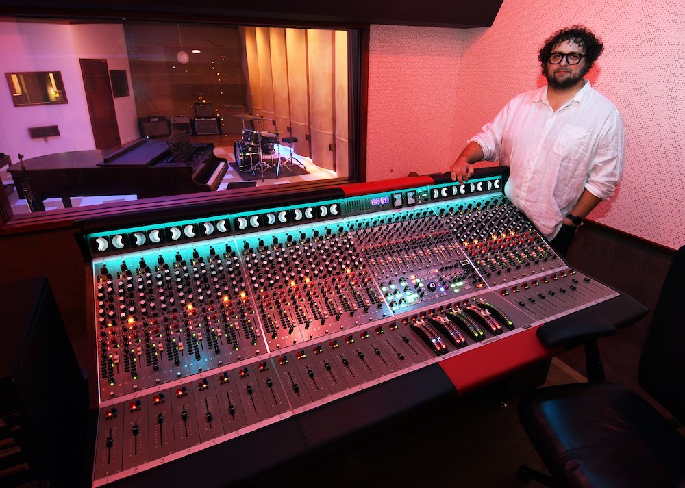 Owner/engineer Clay Blair proudly shows off his new Sound Techniques ZR36 console at Boulevard Recording, Los Angeles. Photo: David Goggin.