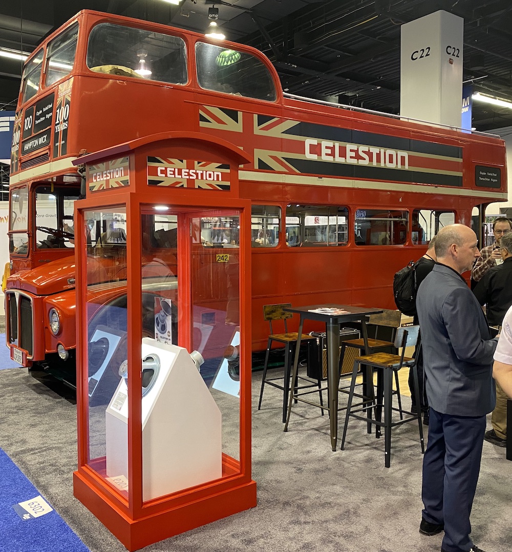 Celestion had speakers, IRs and more to show, plus a touch of home so that visitors could literally 'get on board' with the brand.