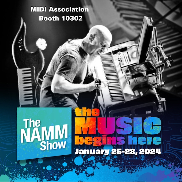 The MIDI Association will present four full days of activity focused on the new MIDI 2.0 standard at the NAMM Show 2024, including performances by Jordan Rudess, seen here.