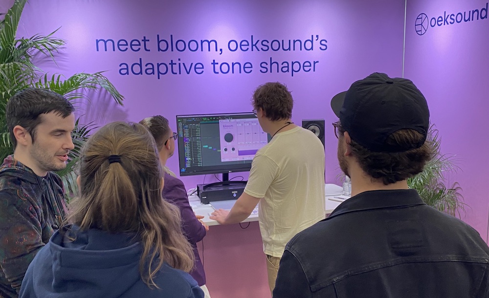 oeksound's upcoming Bloom plug-in drew crowds throughout the show.